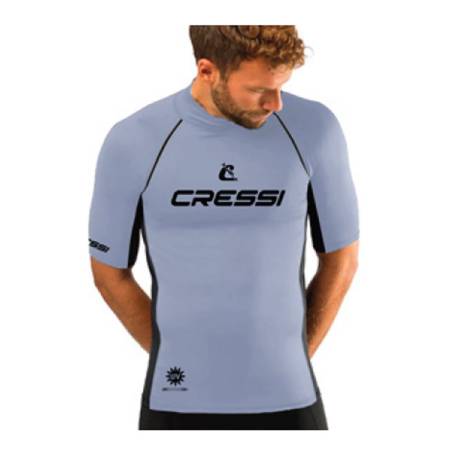 Cressi Camiseta Rash Guard 2024 Manga Corta Hombre Gris