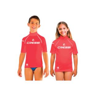 Cressi Rash Guard 2024 Short Sleeve Top Junior Orange Fluor
