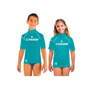 Cressi Rash Guard 2024 Short Sleeve Top Junior Aqua