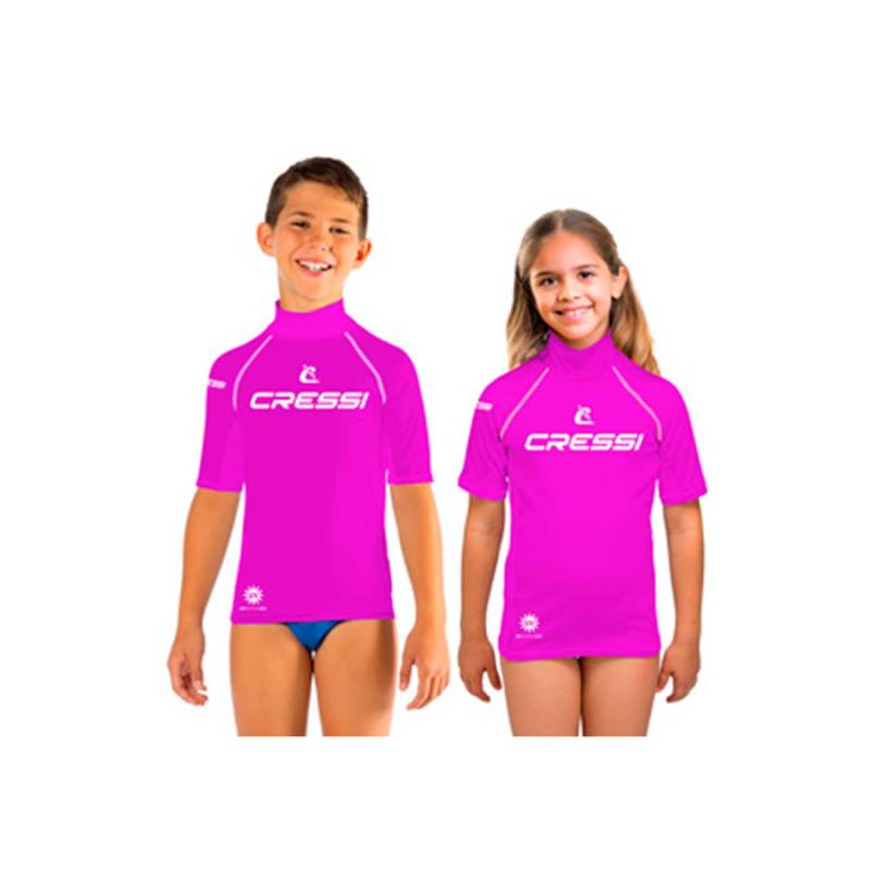 Cressi Camiseta Rash Guard 2024 Manga Corta Junior Fucsia
