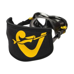 Cressi Mask Strap Cover Simply Black / Yellow