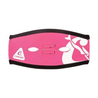 Cressi Funda Neopreno Tira Máscara Pony Rosa / Blanco