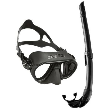 Cressi Kit Calibro Mask + Corsica Snorkel Black