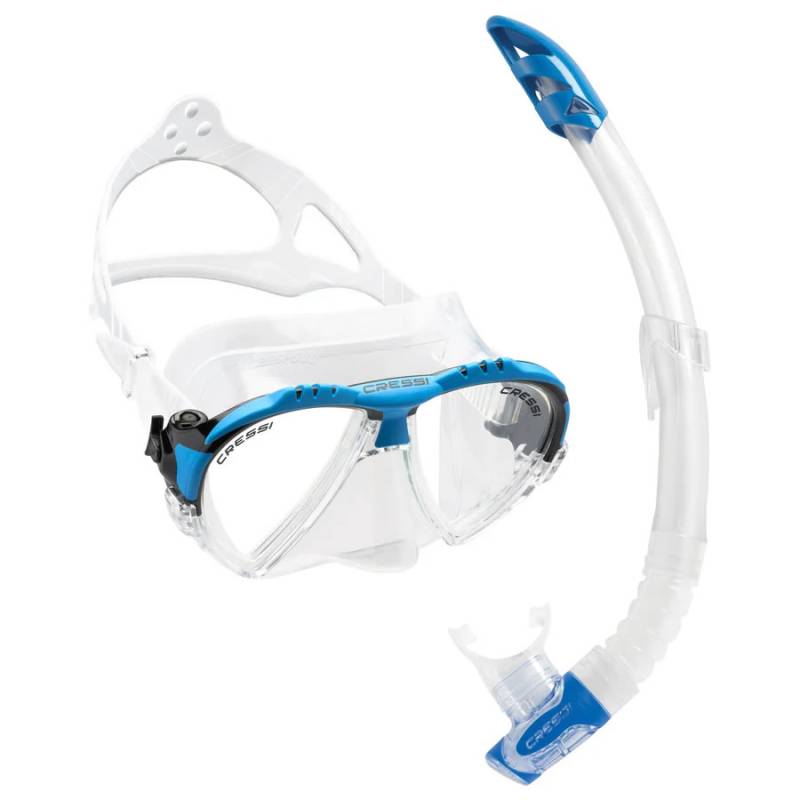 Cressi Kit Máscara Matrix + Tubo Gamma Azul