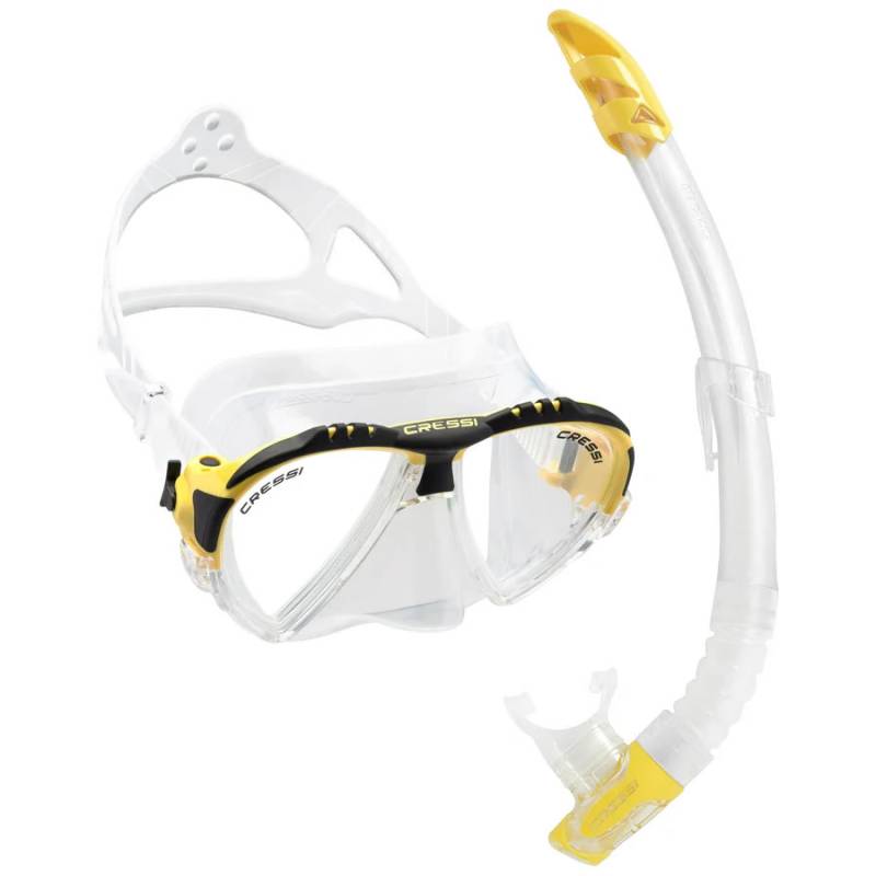 Cressi Kit Máscara Matrix + Tubo Gamma Amarillo