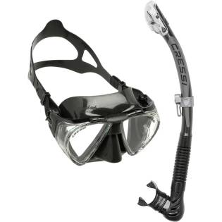 Cressi Set Penta Mask + Alpha Ultra Dry Snorkel Black