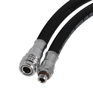 Scuba Force Latiguillo Goma Hinchador Negro