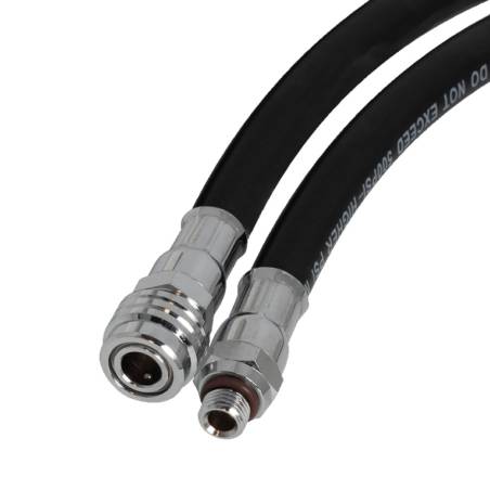 Scuba Force Inflator LP Rubber Hose Black