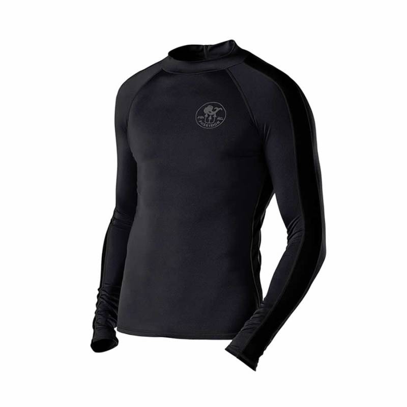 Poseidon Rashguard Top Hombre Negro