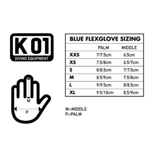 K01 Guantes Blue Flexglove 3mm