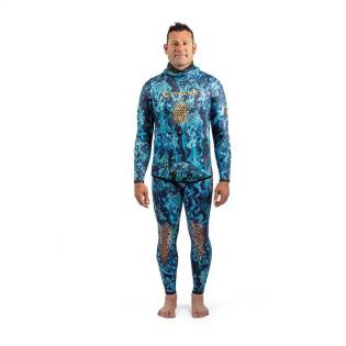 Dynamic Nord 2 pieces Freediving Swimsuit SFS-5 5mm Camo / Blue