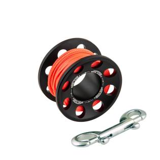 Tecline Mini Spool Aluminio 15m Negro