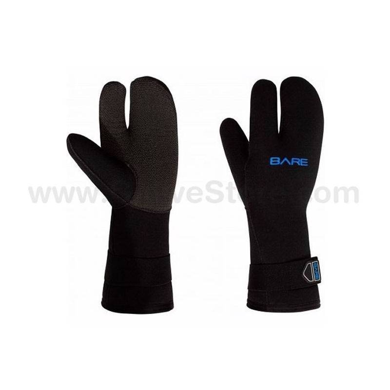Bare Three Finger K-Palm Mitt 7mm Gloves