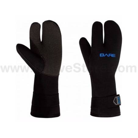 Bare Three Finger K-Palm Mitt 7mm Gloves