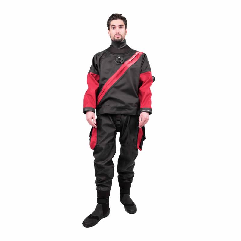 Dynamic Nord Traje Seco DG-351 Hombre Negro / Rojo