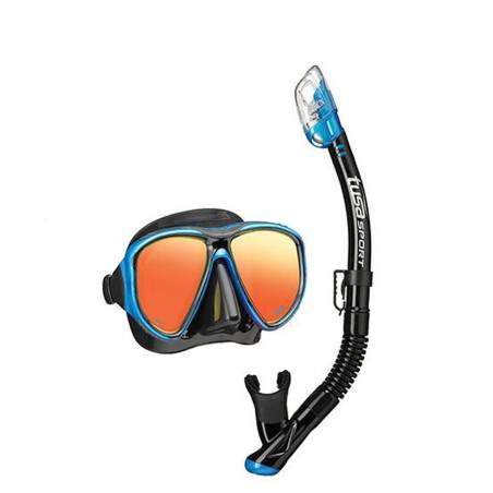 Tusa Set Máscara Powerview + Tubo USP-250 Azul / Espejo
