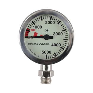 Scuba Force SPG Pressure Gauge 52mm 5000psi White