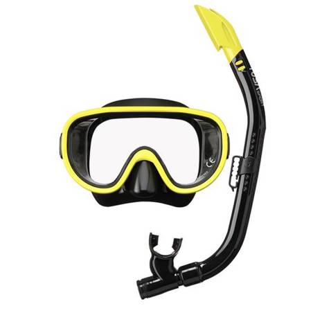 Tusa Set UM11Q Mask + UN0103 Snorkel Yellow Fluor