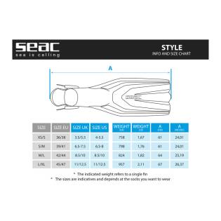 Seac Style-S Fins Black