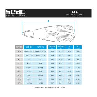 Seac Aletas Ala Blanco