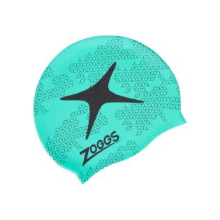 Zoggs Silicone Printed Cap Predator Turquoise