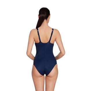 Zoggs Tokyo Iceback One Piece Navy Blue / Pink