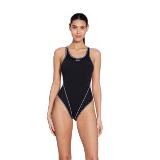 Zoggs Melbourne Haxback One Piece Black
