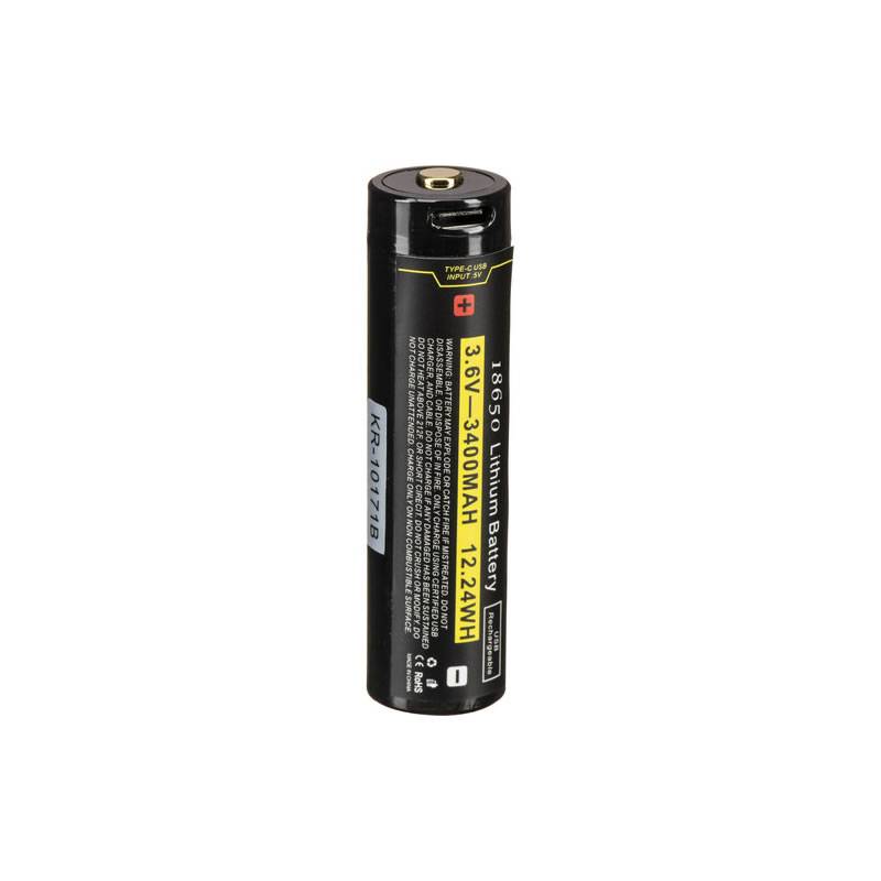 Kraken Battery 18650 3.7V y 3400mAh USB-C