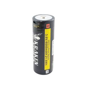 Kraken Battery 26650 3.6V, 6000mAh USB-C