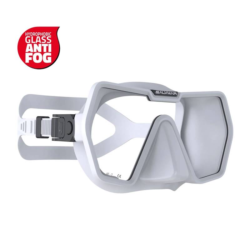 Salvimar Máscara Drake Antifog Correa Silicona Blanco