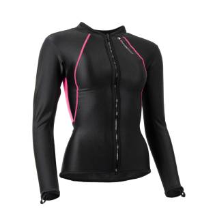 Sharkskin Camiseta Chillproof Cremallera Mujer Rosa