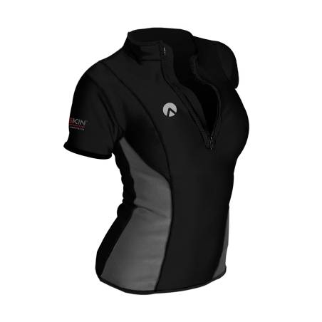 Sharkskin Chillproof Short Sleeve with Chest Zip Woman