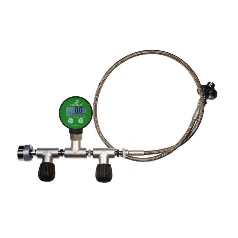 Metalsub Oxygen Decanting Hose NEVOC W30x2 to DIN 200/300 Digital