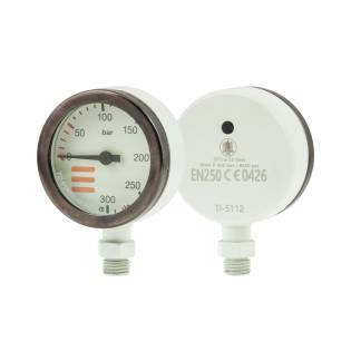 Tecline Pressure Gauge 52mm 300bar White