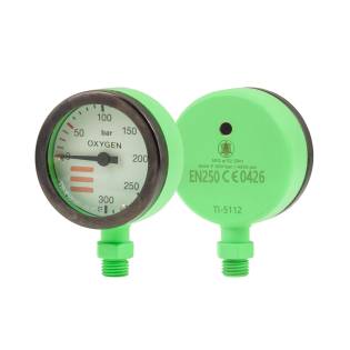 Tecline Pressure Gauge 52mm 300bar Green