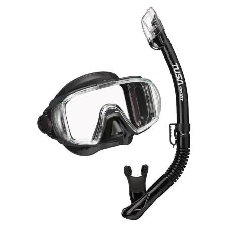 Tusa Set Visio Tri-Ex Mask + USP-250 Snorkel Black