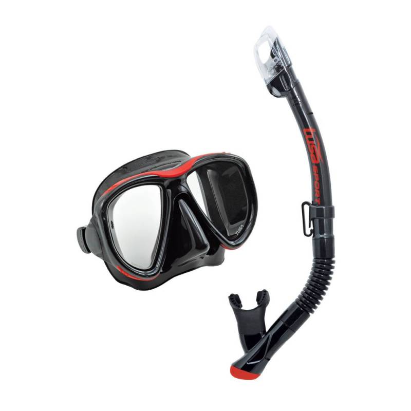 Tusa Set Powerview Mask + USP-250 Snorkel Red