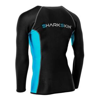 Sharkskin Camiseta Manga Larga Azul Hombre