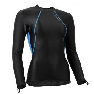 Sharkskin Camiseta Manga Larga Azul Mujer