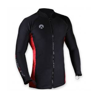 Sharkskin Camiseta Chillproof Cremallera Hombre Rojo