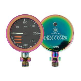 Tecline Pressure Gauge 52mm 300bar Rainbow