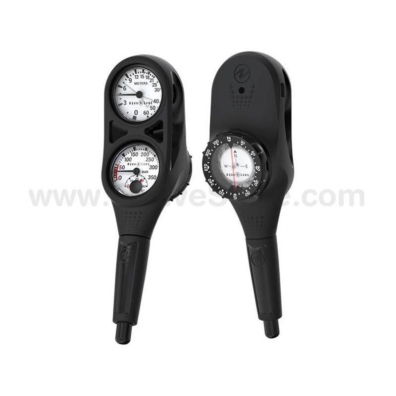 Aqualung 3 Elements Console Pressure & Depth Gauge + Compass