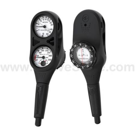 Aqualung 3 Elements Console Pressure & Depth Gauge + Compass