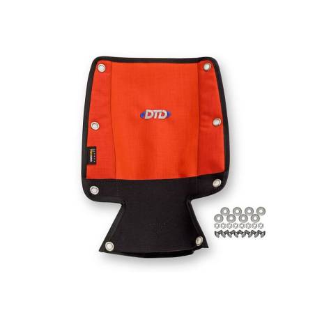 DTD Protector Acolchado Backplate Naranja con Bolsillo Boya