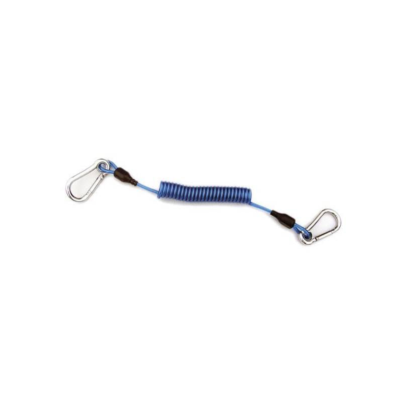 Cressi Lanyard SS Spiral with 2 Carabiners for Boot