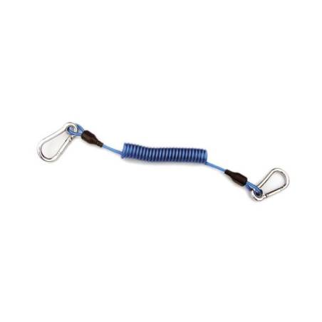 Cressi Lanyard SS Spiral with 2 Carabiners for Boot